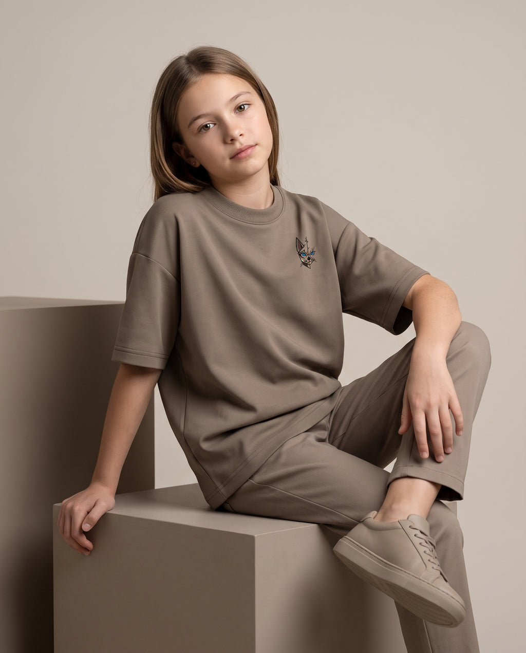 T-shirt enfant oversize – coton biologique 180 g