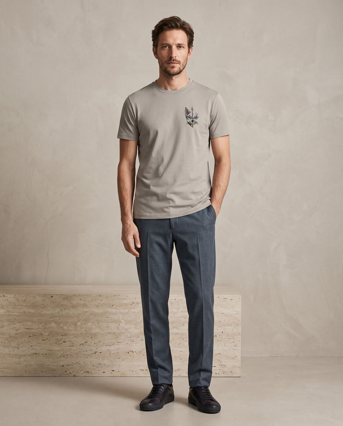 T-shirt homme col rond coton bio léger 140 g