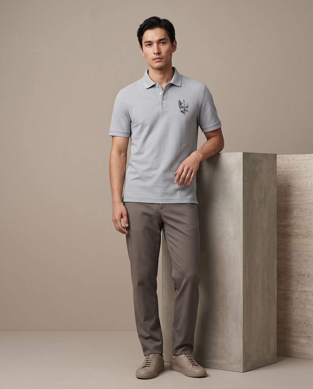 Polo homme en maille piqué de coton – 180 g