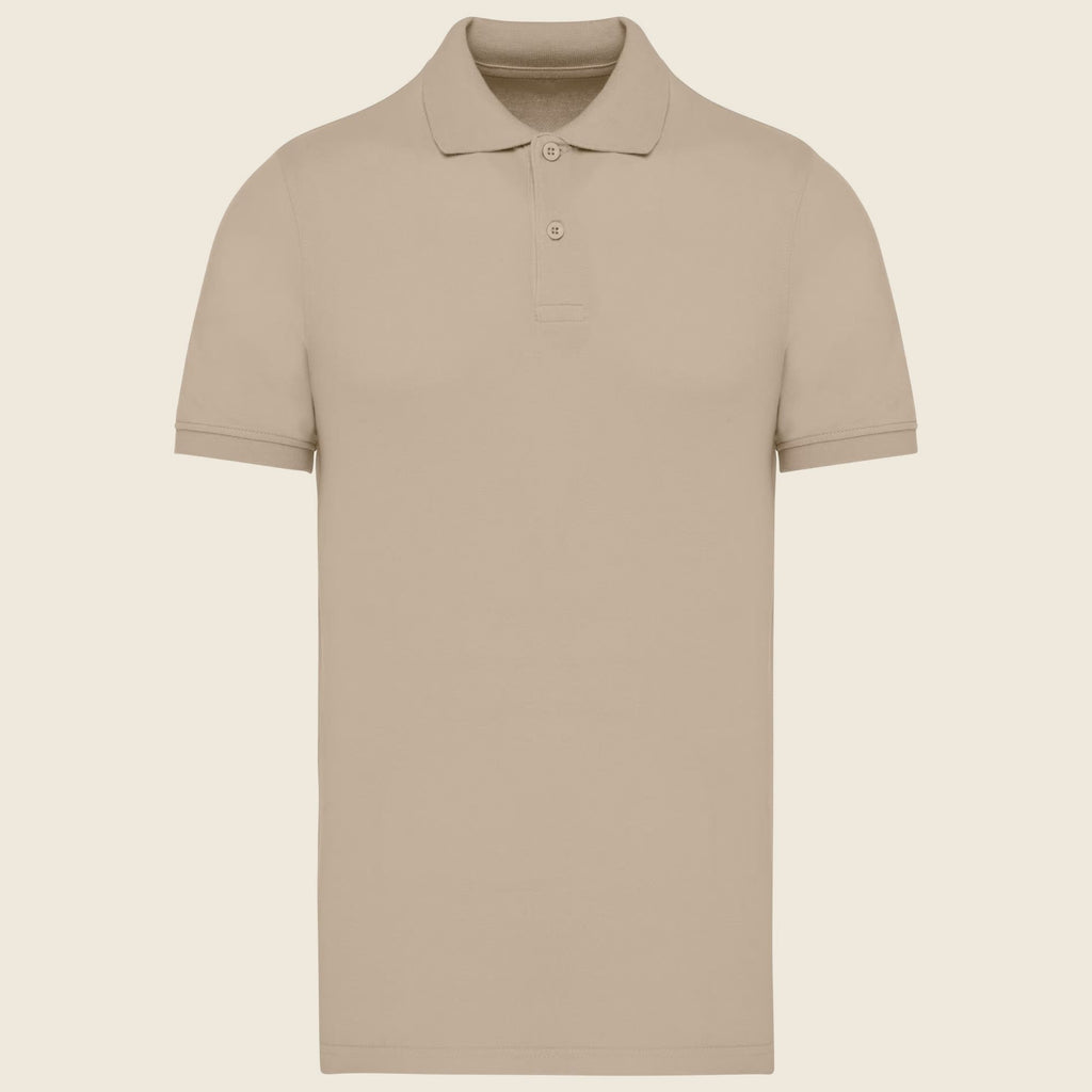 Polo homme 2 boutons piqué de coton bio 180 g