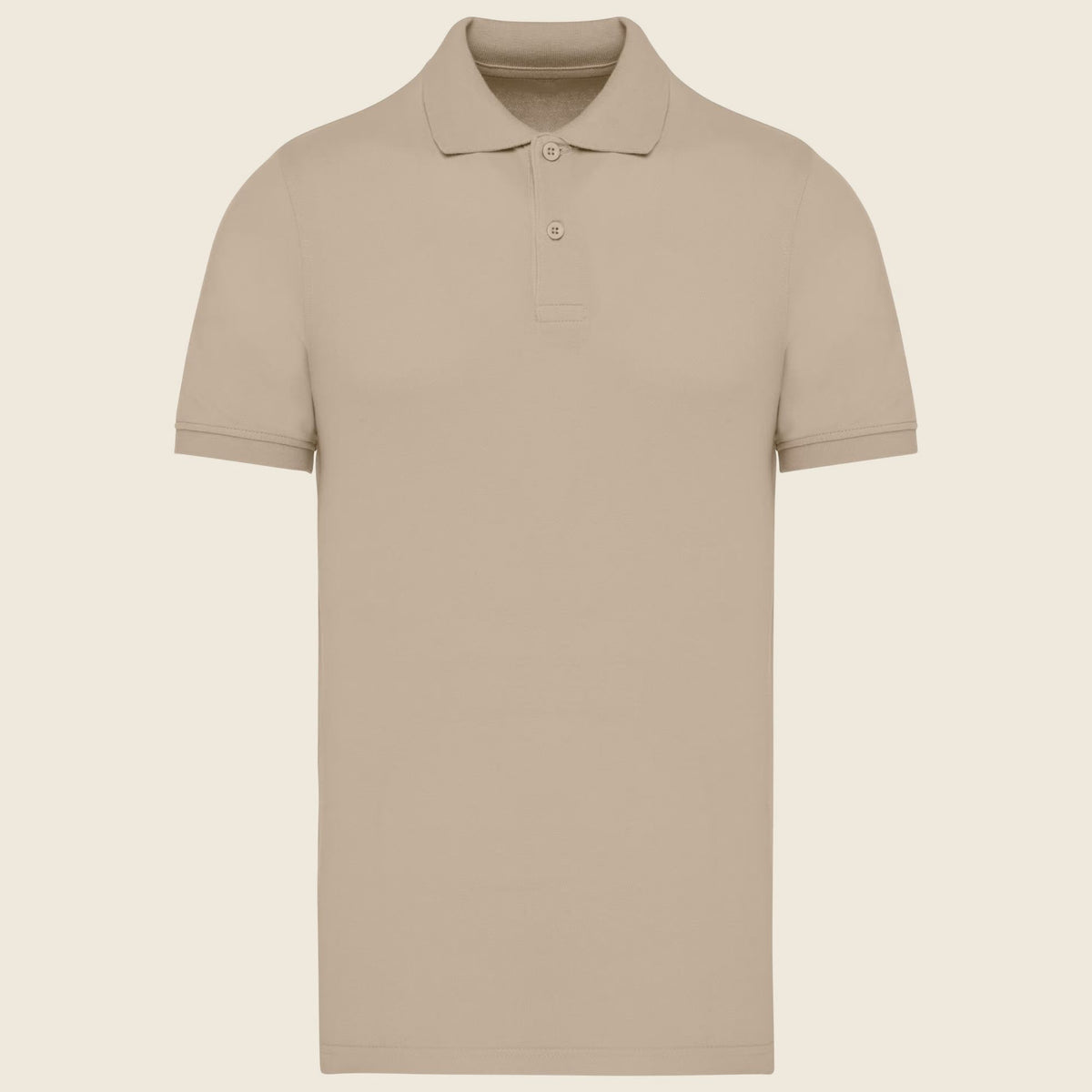 Polo homme 2 boutons piqué de coton bio 180 g