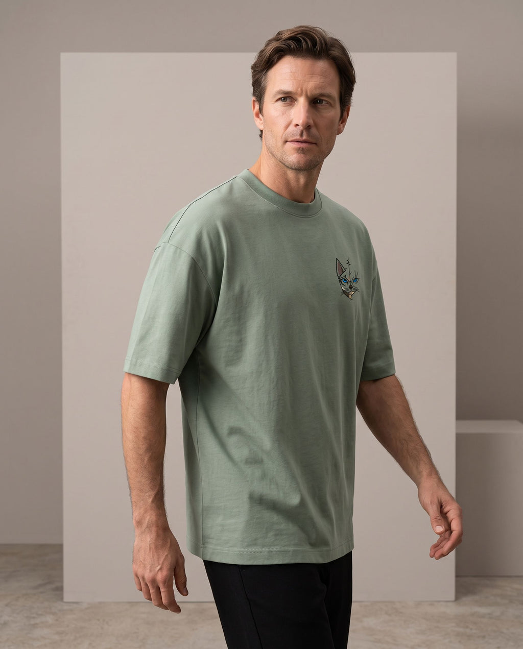 T-shirt homme oversize signature – coton cardé 220 g