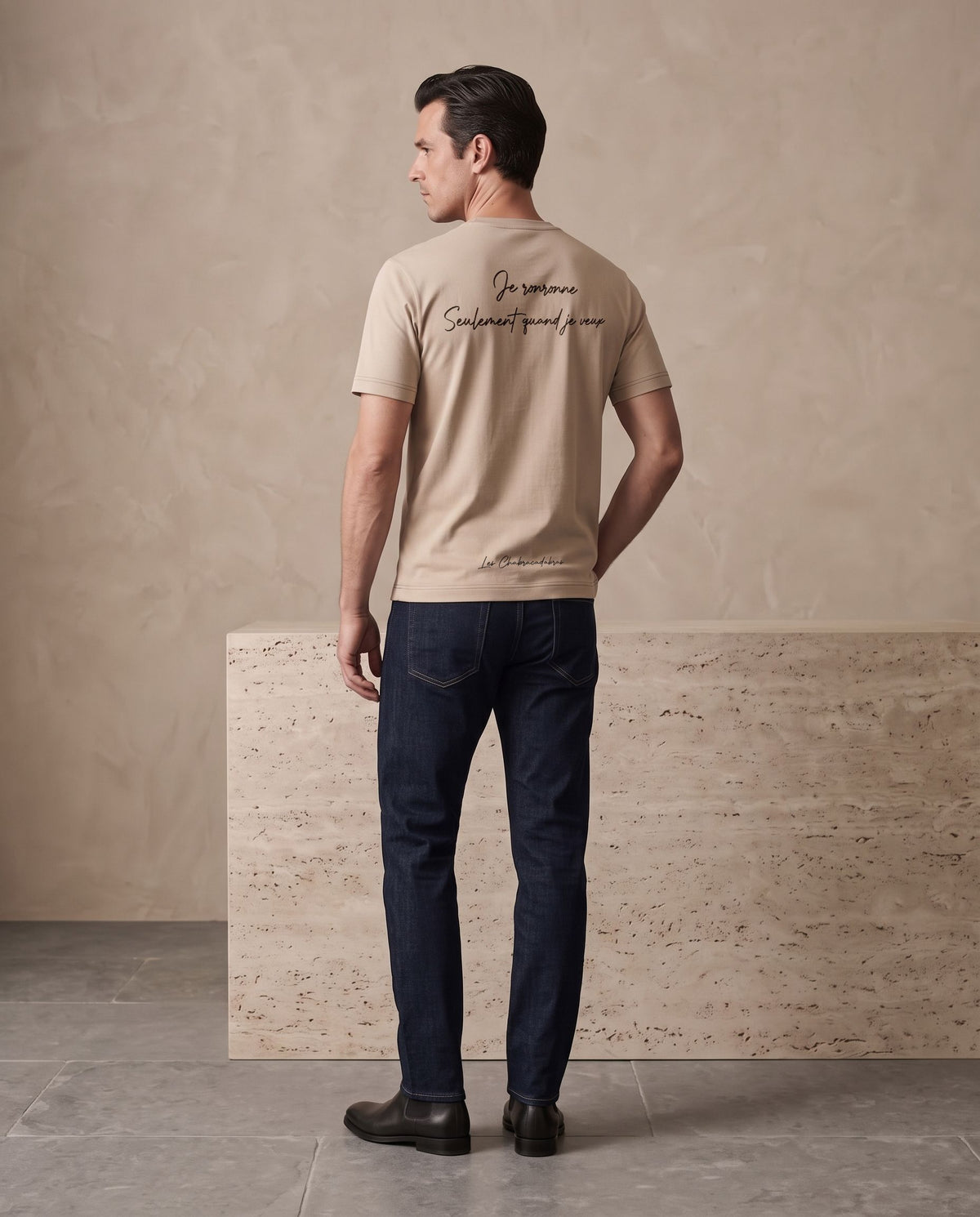 T-shirt homme coupe droite – coton biologique 185 g