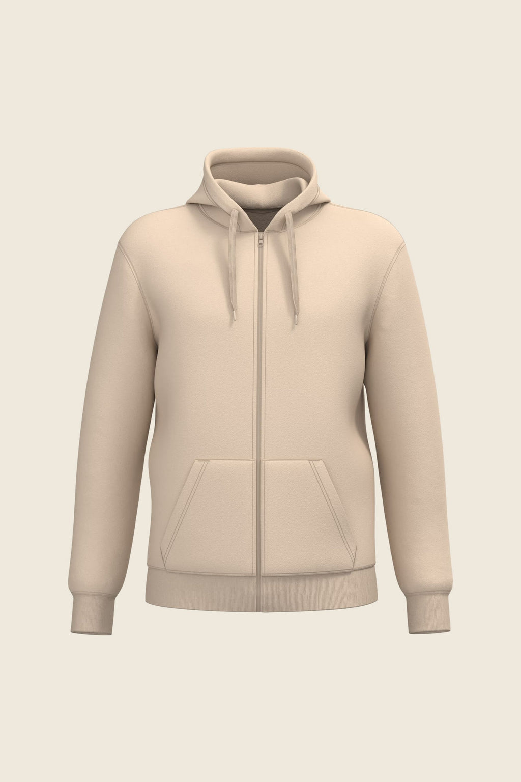 Sweat zippé à capuche homme molleton épais 280 g