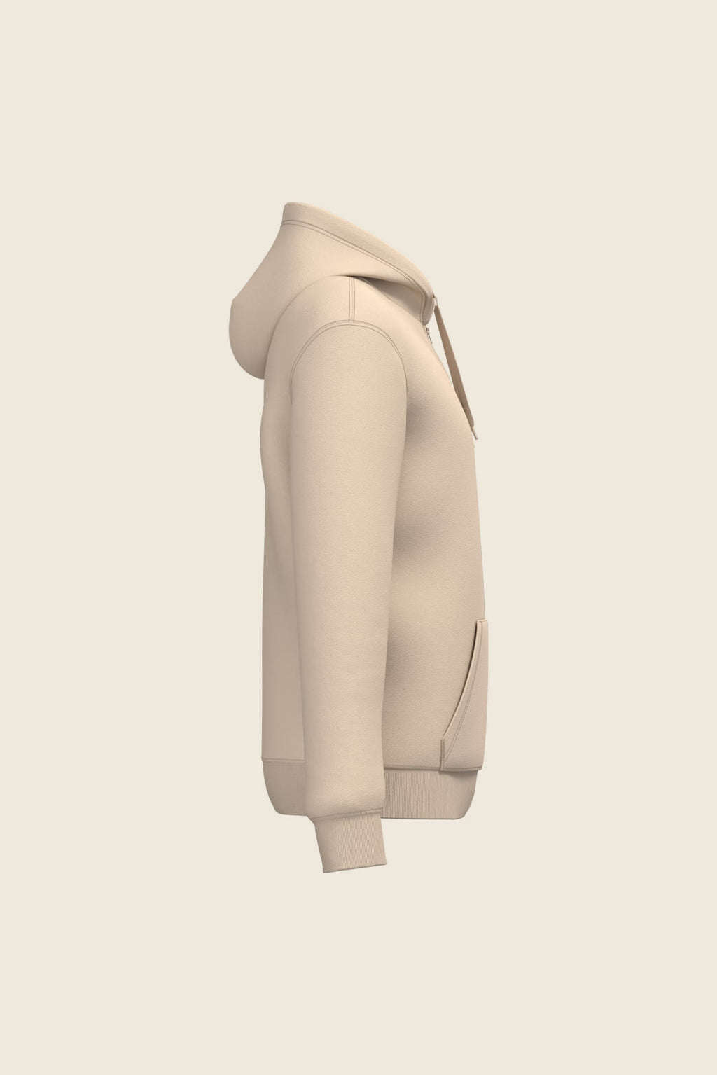 Sweat zippé à capuche homme molleton épais 280 g