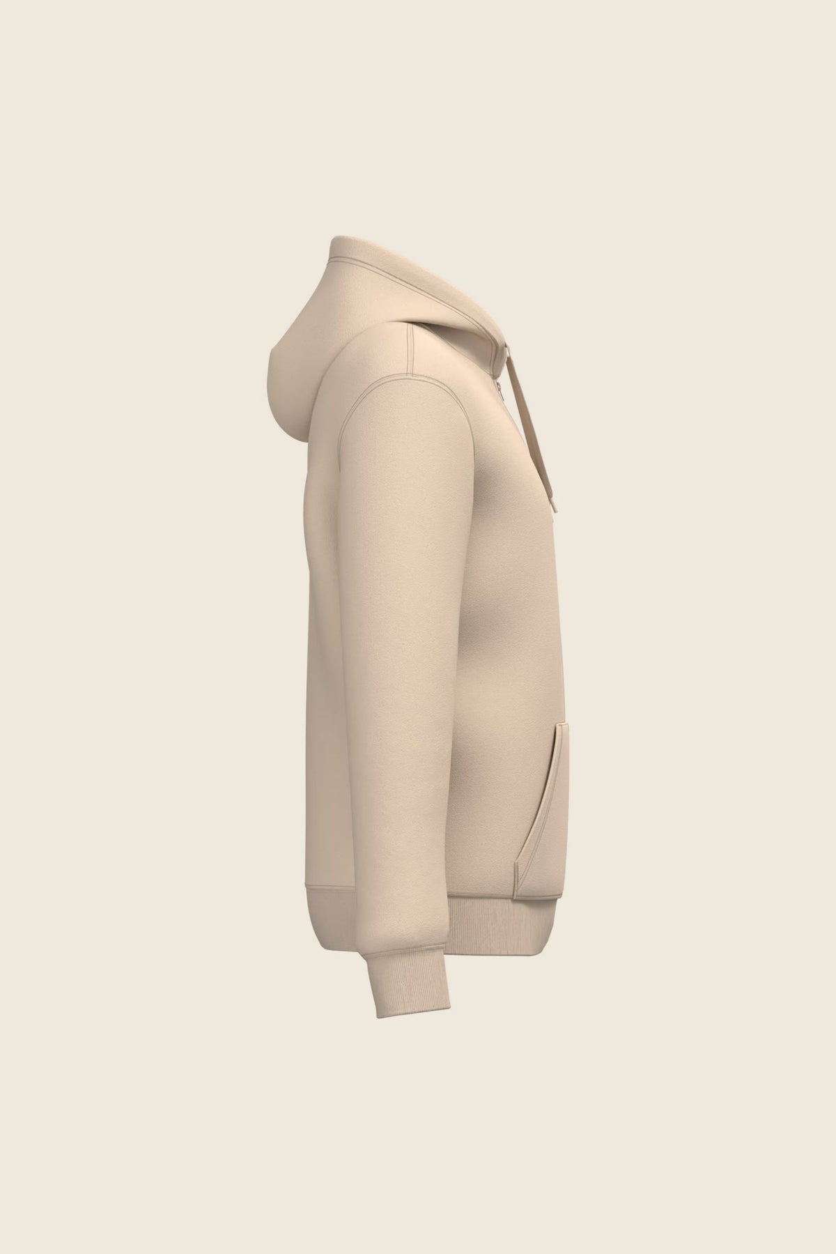 Sweat zippé à capuche homme molleton épais 280 g