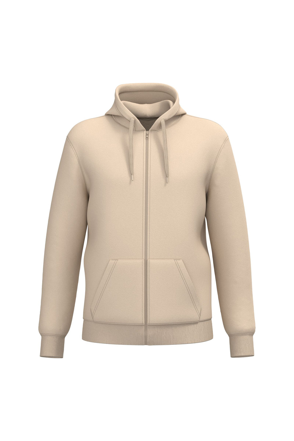 Sweat zippé à capuche homme molleton épais 280 g