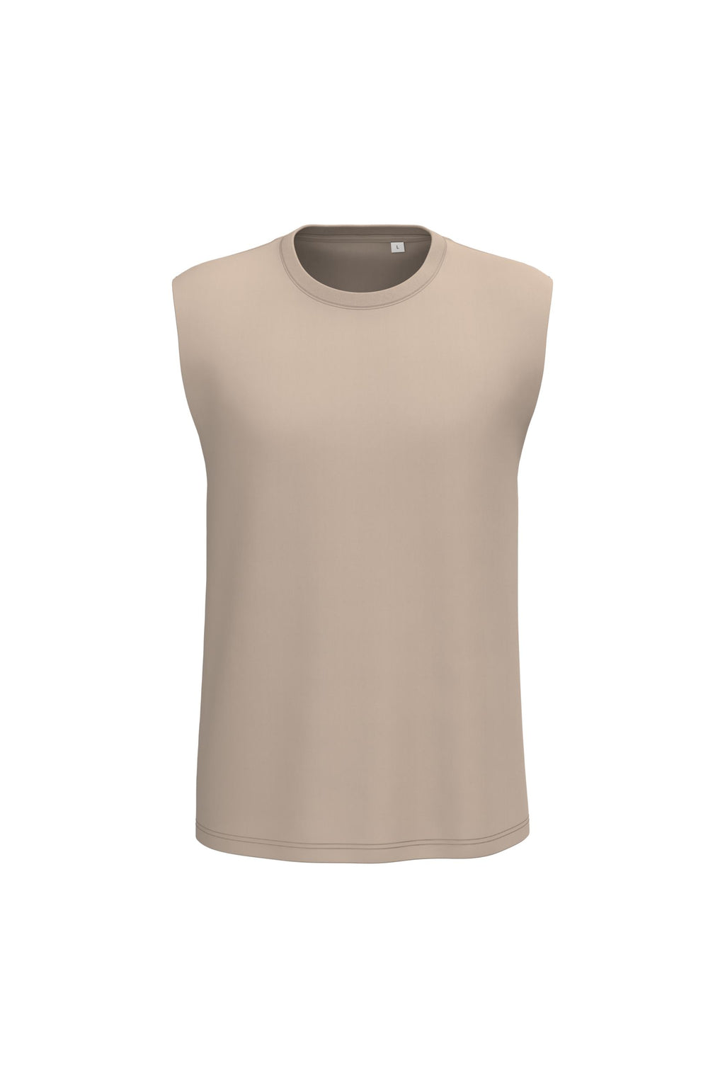 Débardeur sans manches homme sport – coton 180 g – couleur Sable
