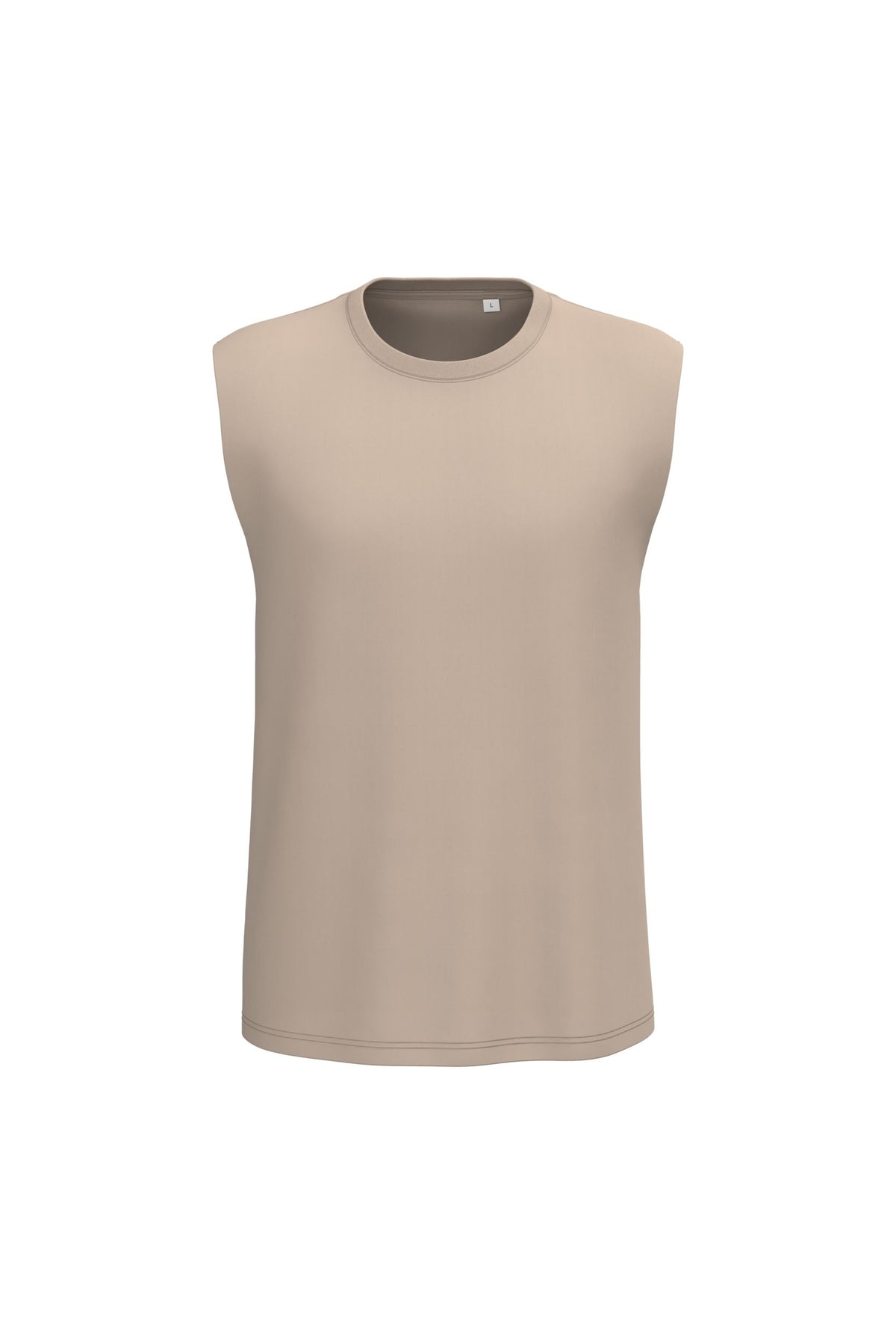 Débardeur sans manches homme sport – coton 180 g – couleur Sable
