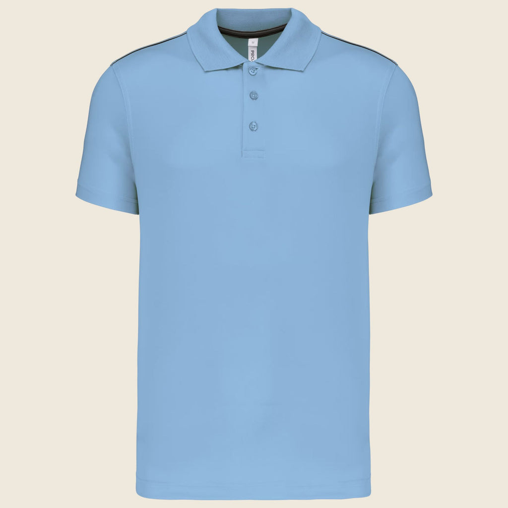 Polo de sport homme 3 boutons – tissu technique 155 g