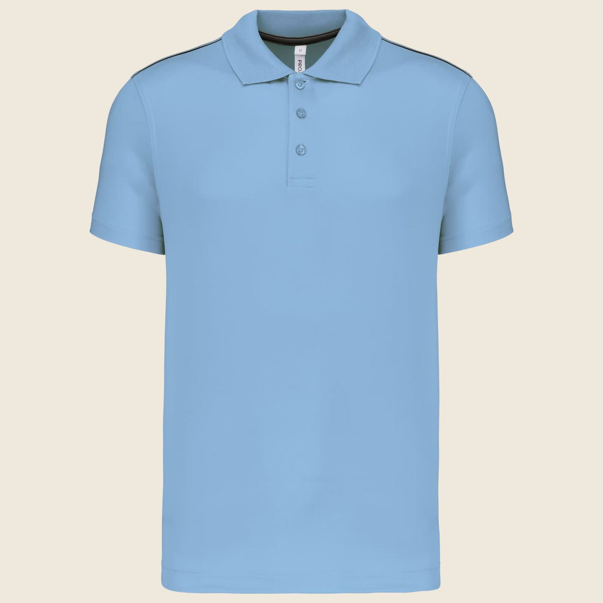 Polo de sport homme 3 boutons – tissu technique 155 g