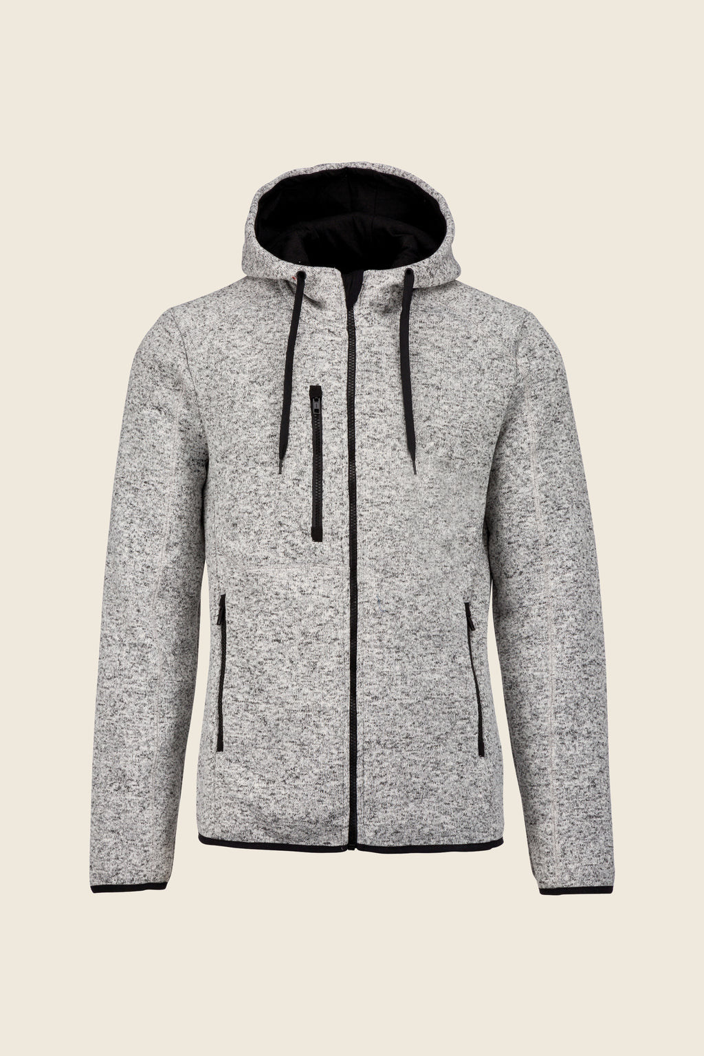 Veste à capuche homme zippée – tissu technique épais 345 g