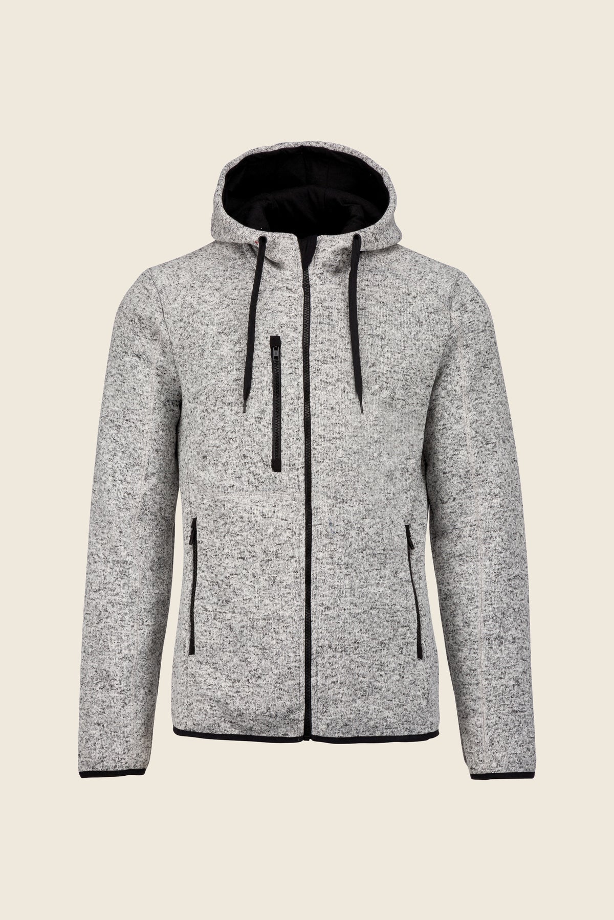 Veste à capuche homme zippée – tissu technique épais 345 g