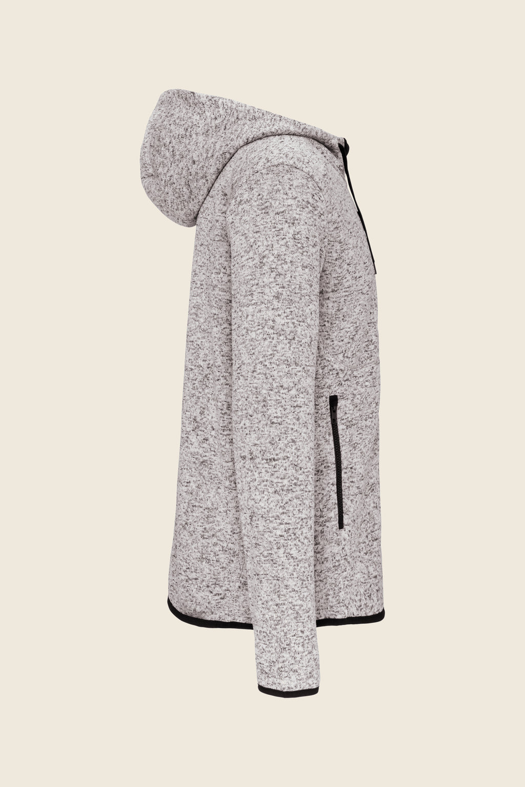 Veste à capuche homme zippée – tissu technique épais 345 g