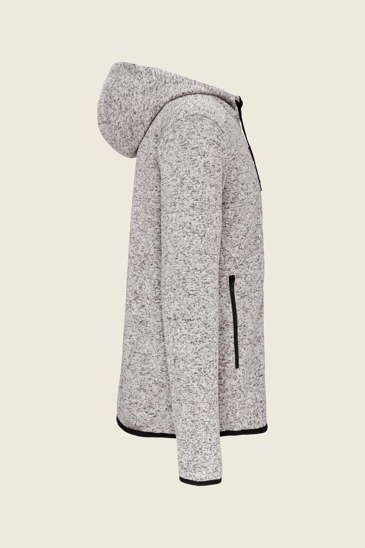 Veste à capuche homme zippée – tissu technique épais 345 g