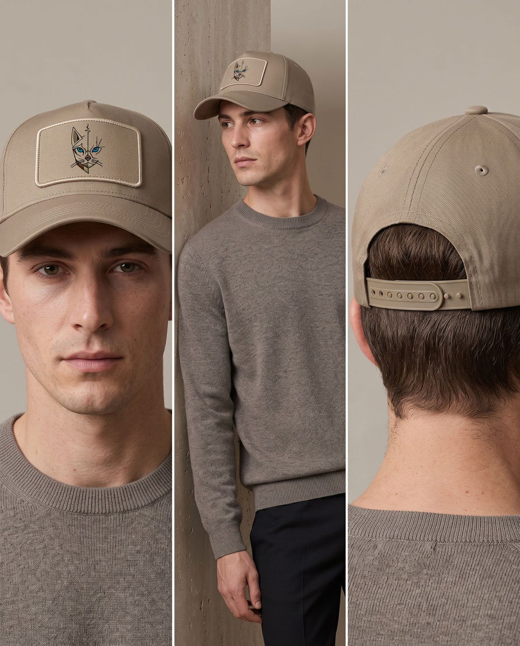 Casquette en coton à patch amovible – personnalisable