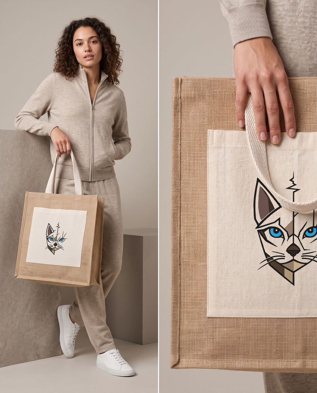 Tote bag en toile de jute 330 g – 22 L