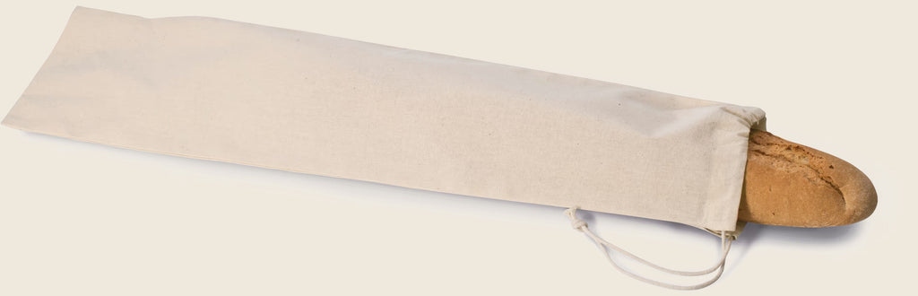 Sac à pain en coton 130 g avec fermeture – 3 L