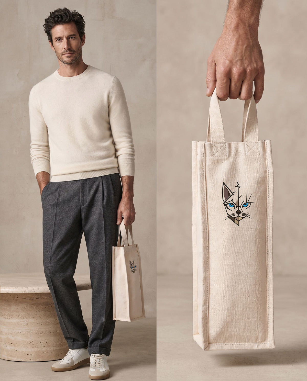 Sac bouteille en coton 310 g – 4 L
