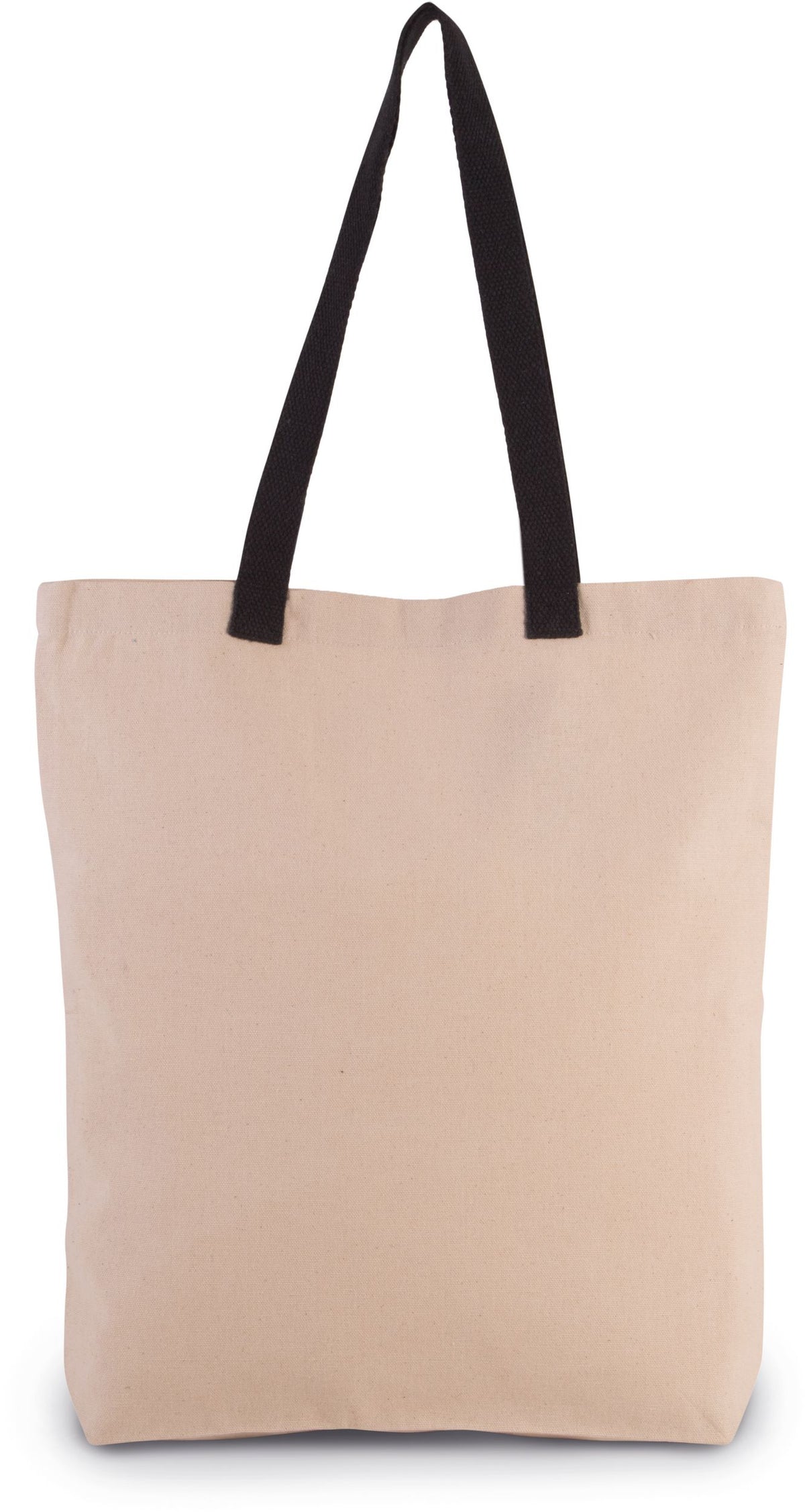 Tote bag en coton 220 g – 13 L, anses de couleur