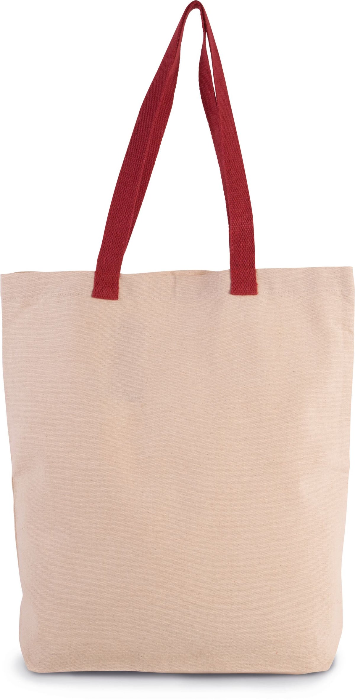 Tote bag en coton 220 g – 13 L, anses de couleur