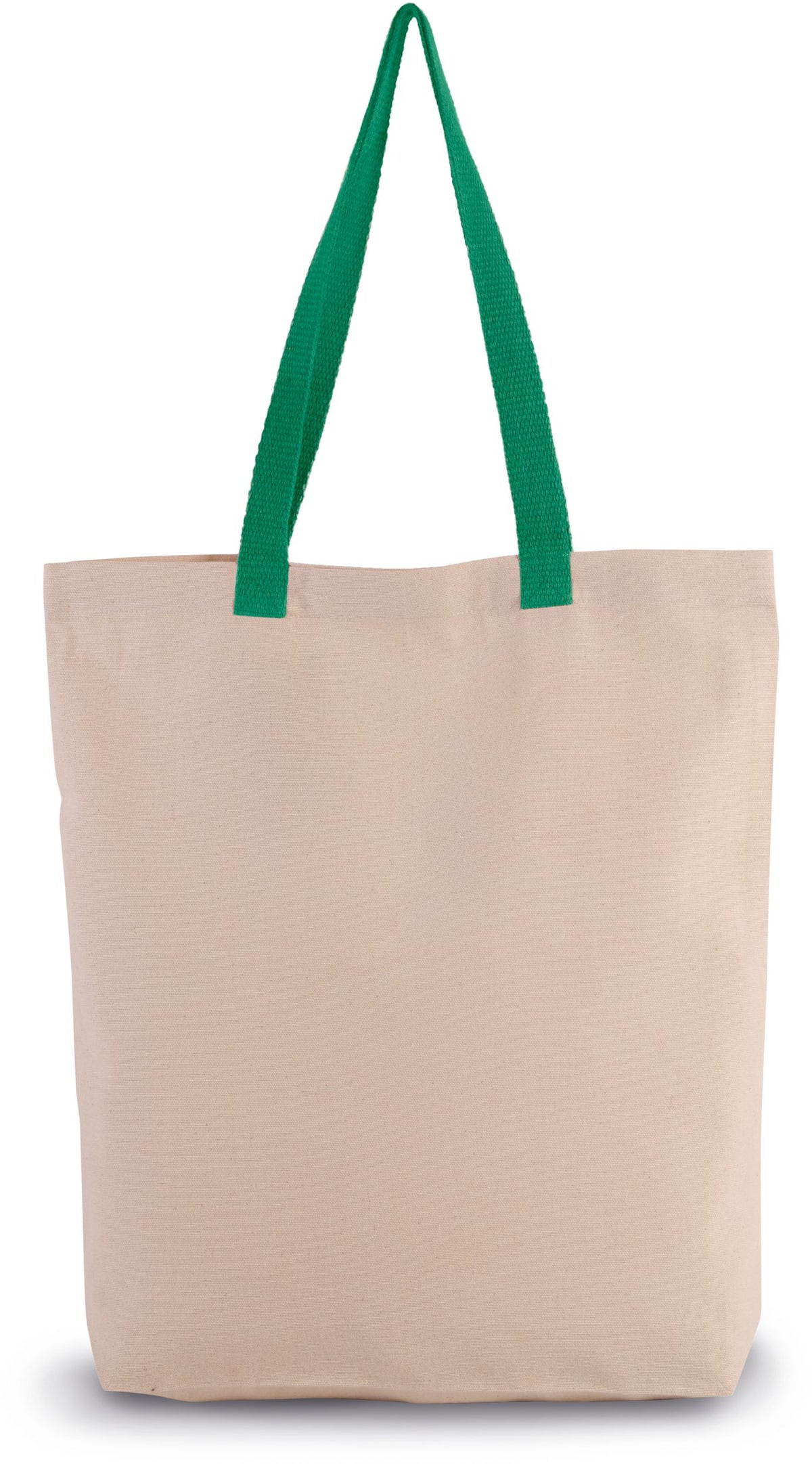 Tote bag en coton 220 g – 13 L, anses de couleur