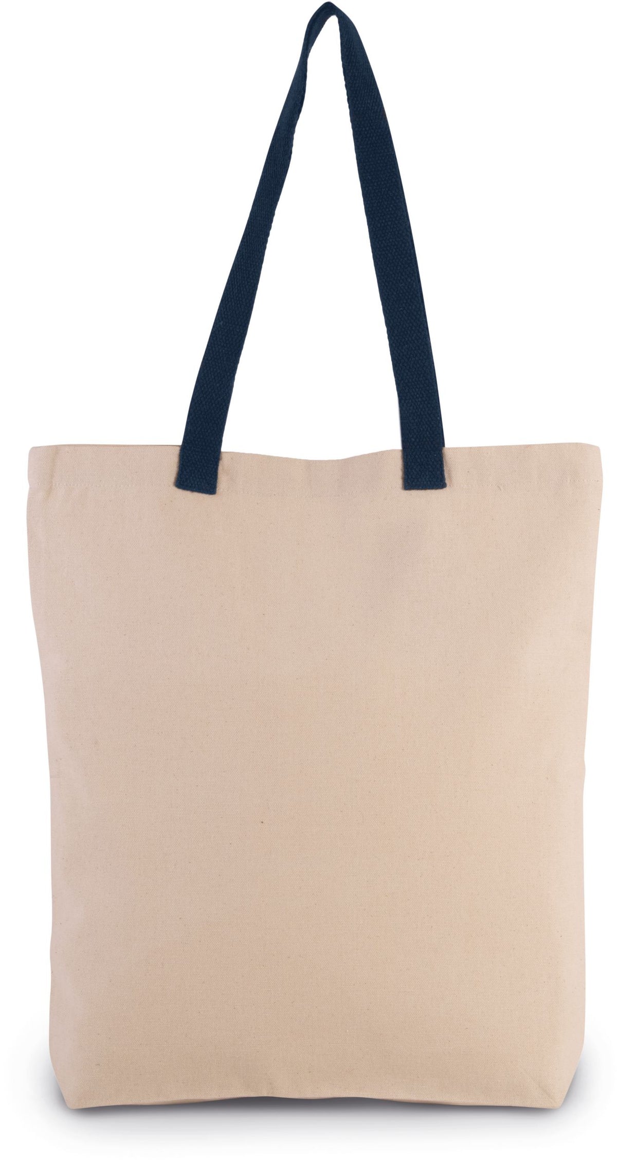 Tote bag en coton 220 g – 13 L, anses de couleur