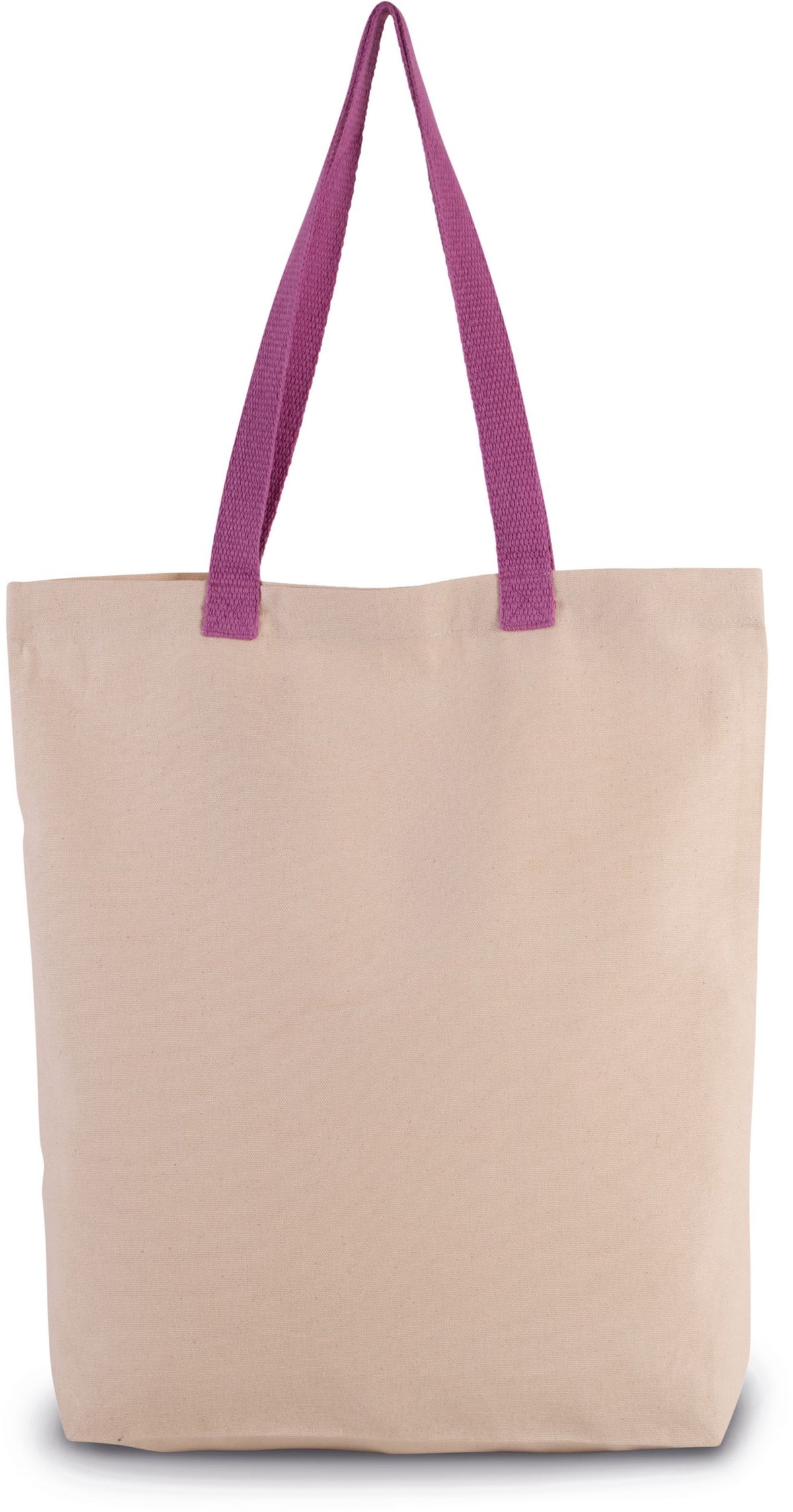 Tote bag en coton 220 g – 13 L, anses de couleur