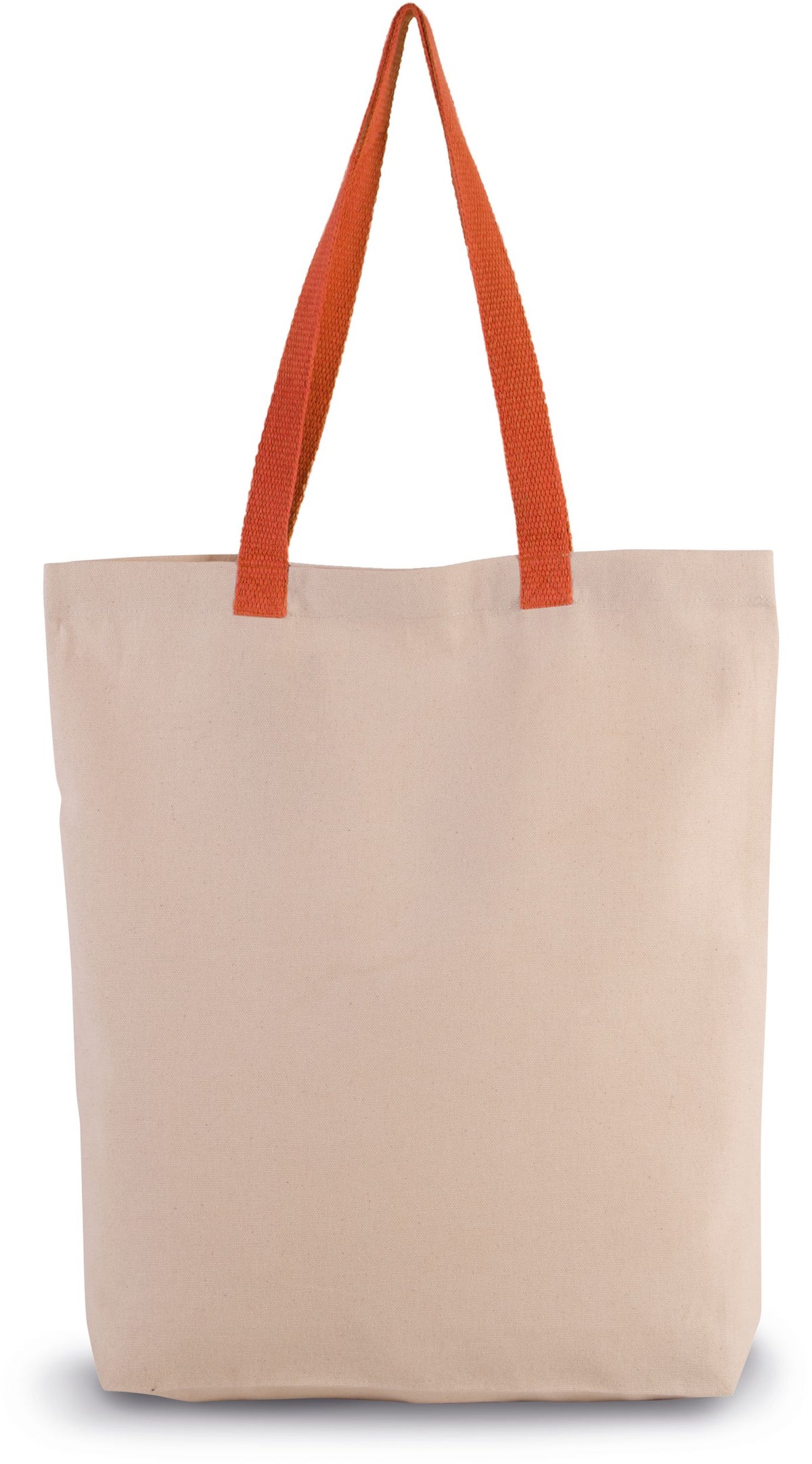 Tote bag en coton 220 g – 13 L, anses de couleur