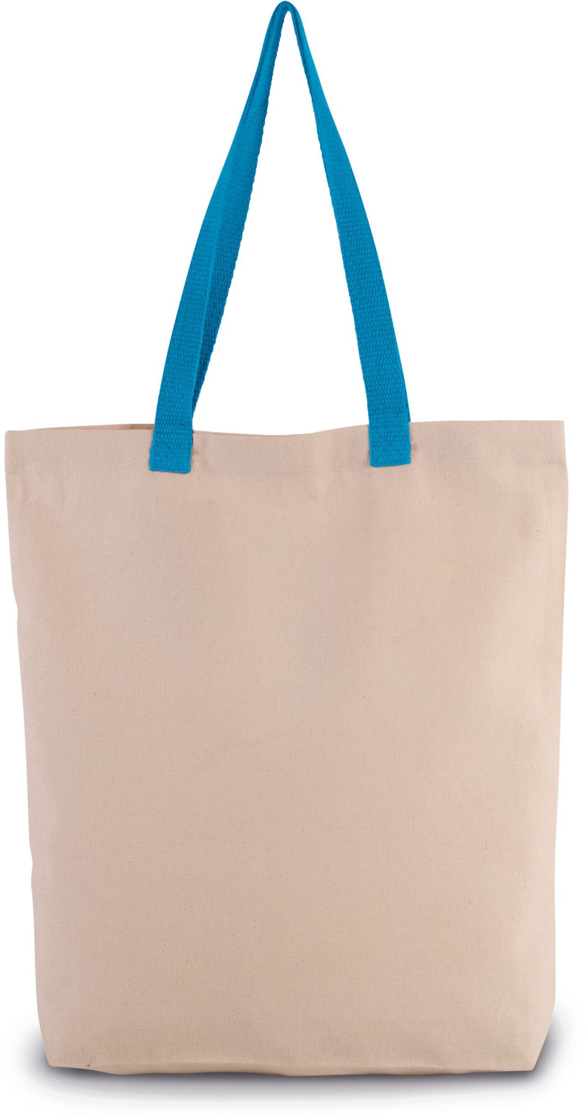 Tote bag en coton 220 g – 13 L, anses de couleur