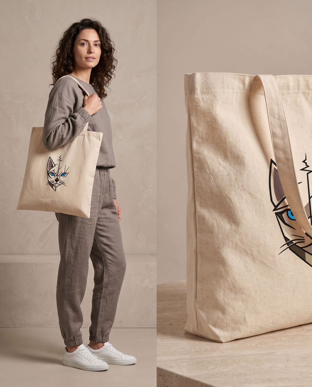 Tote bag léger en coton 130 g – 13 L