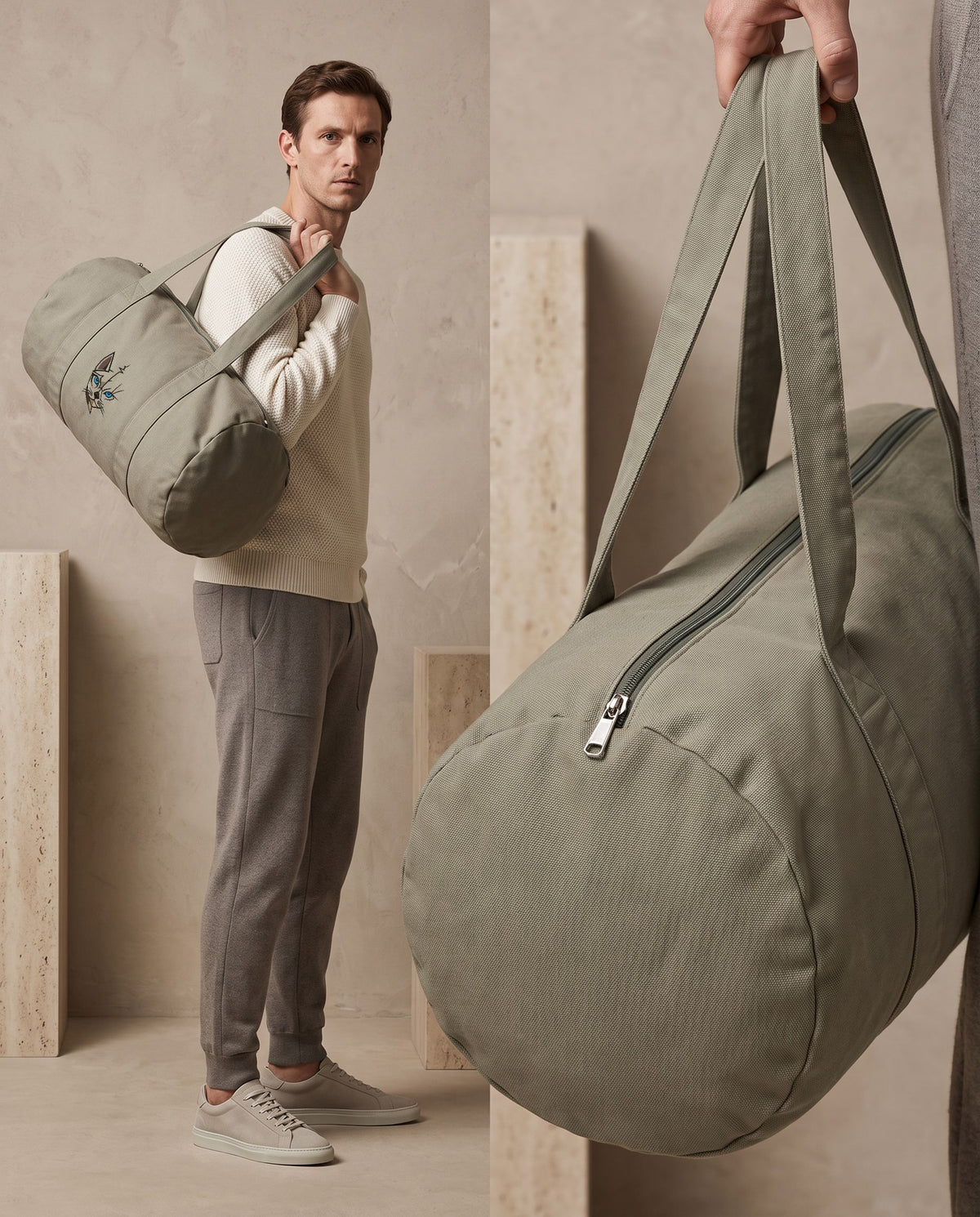 Sac polochon en coton biologique 350 g – 32 L