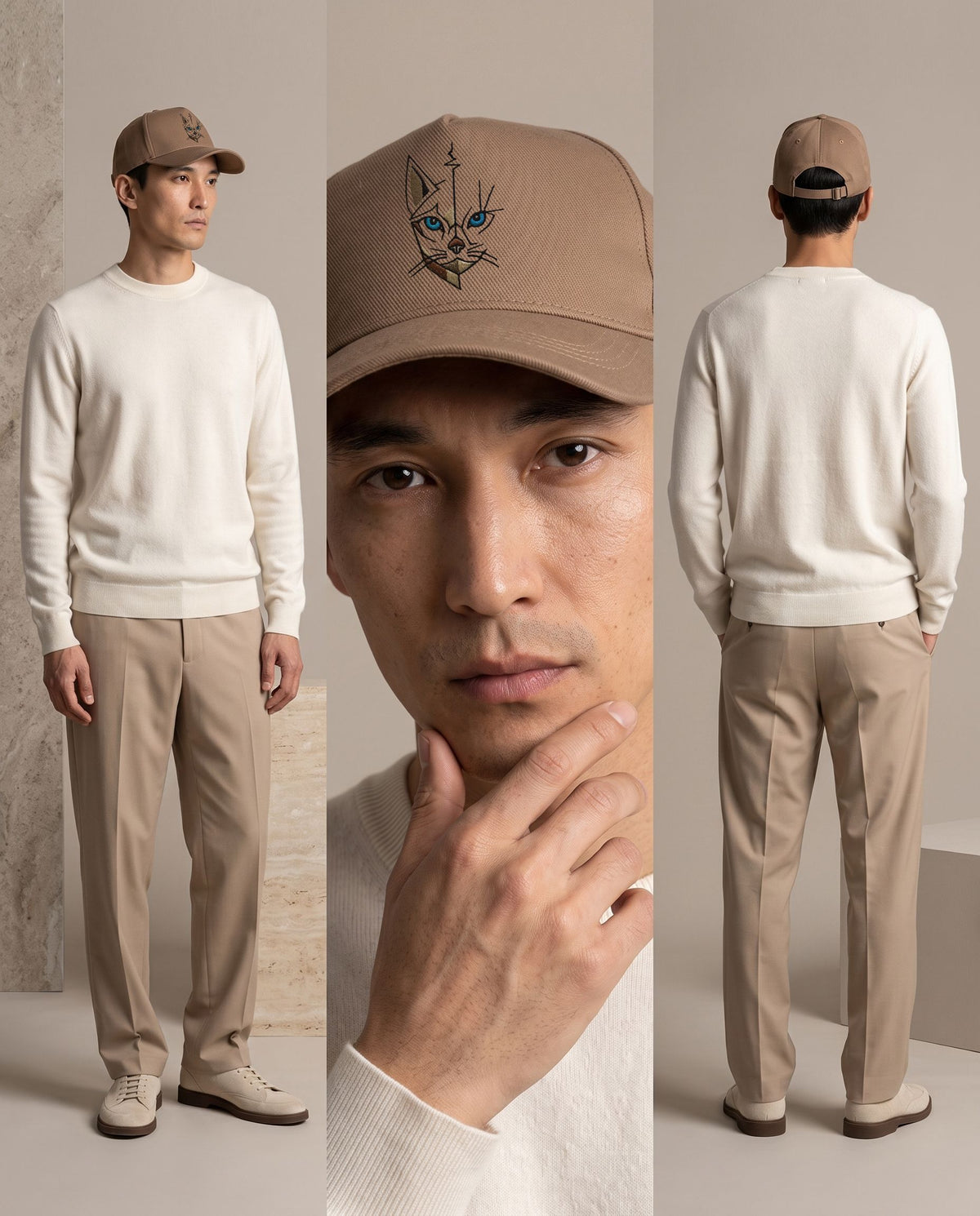 Casquette bouclée en coton biologique 310 g
