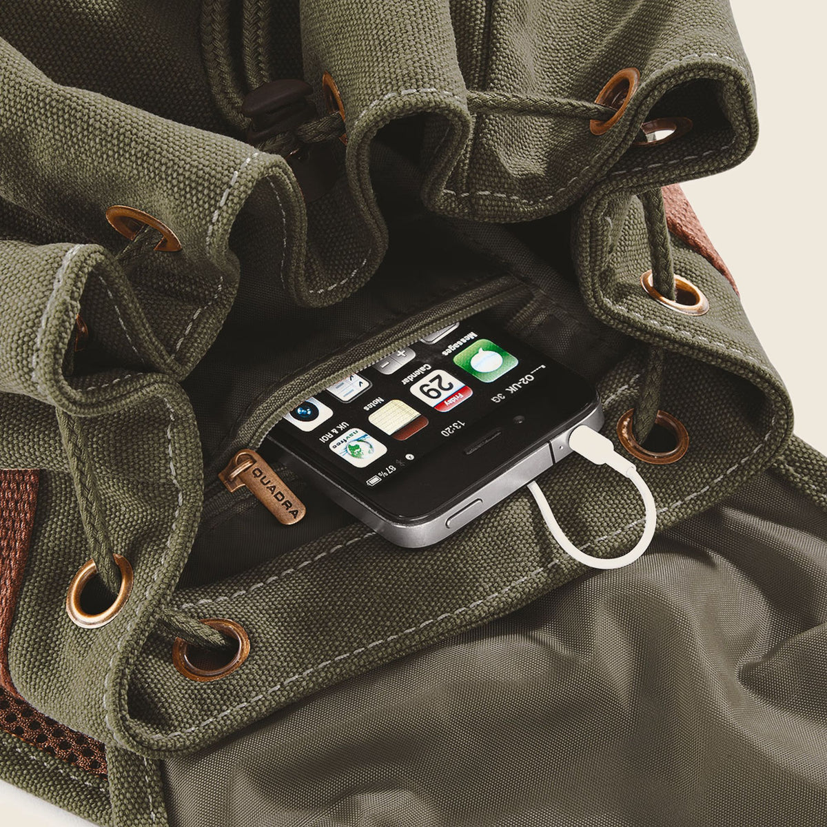 Sac à dos en toile patinée 452 g – 18 L