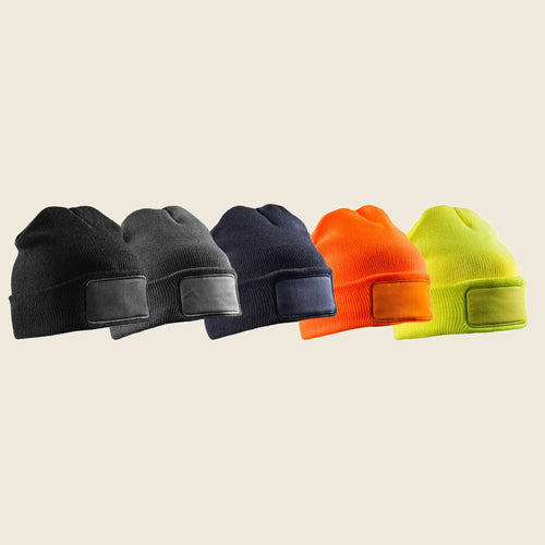 Bonnet à écusson imprimable maille épaisse 340 g