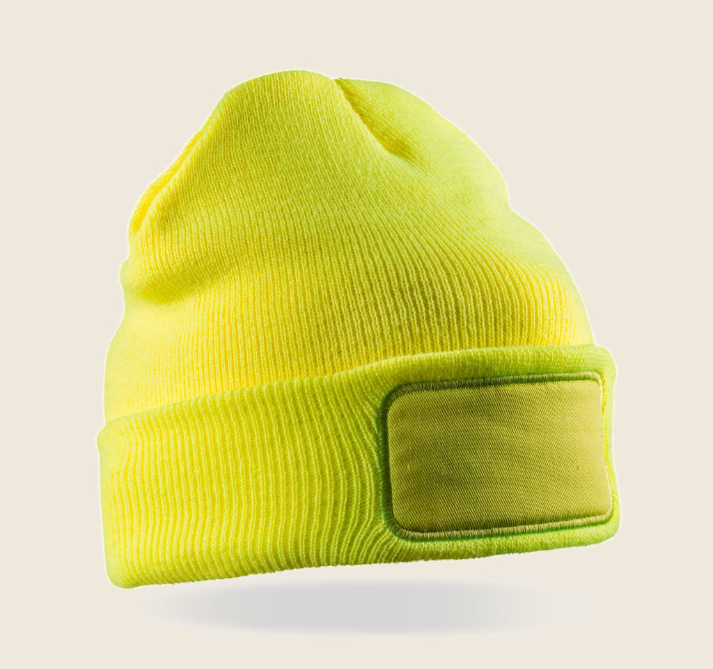 Bonnet à écusson imprimable maille épaisse 340 g