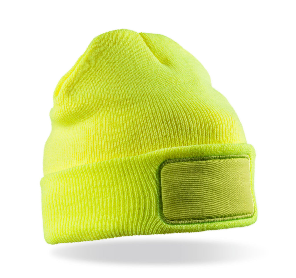 Bonnet à écusson imprimable maille épaisse 340 g