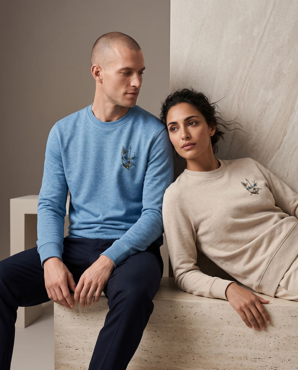 Sweat unisexe col rond coupe droite – coton 280 g