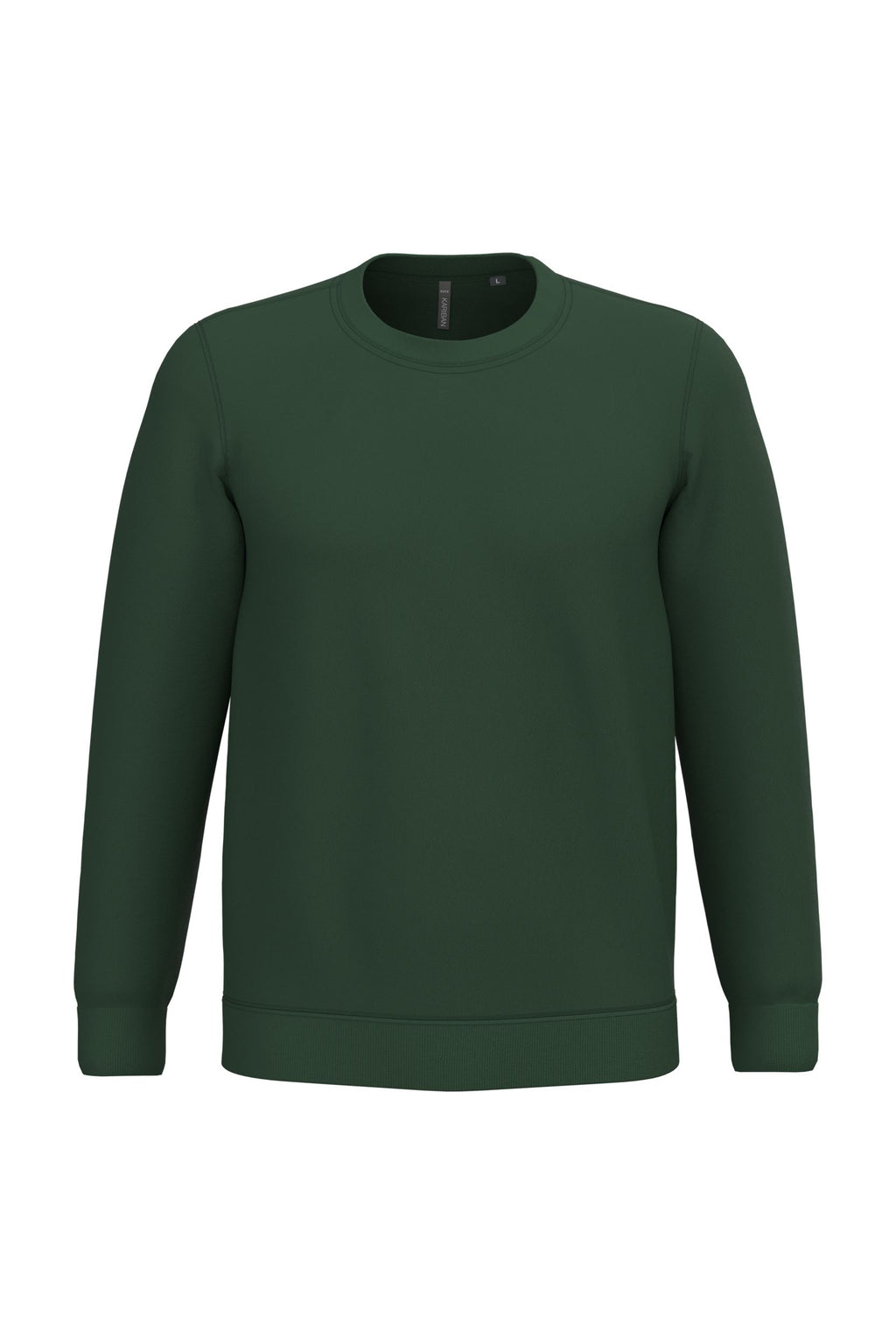 Sweat col rond unisexe – molleton coton 280 g – couleur Vert forêt