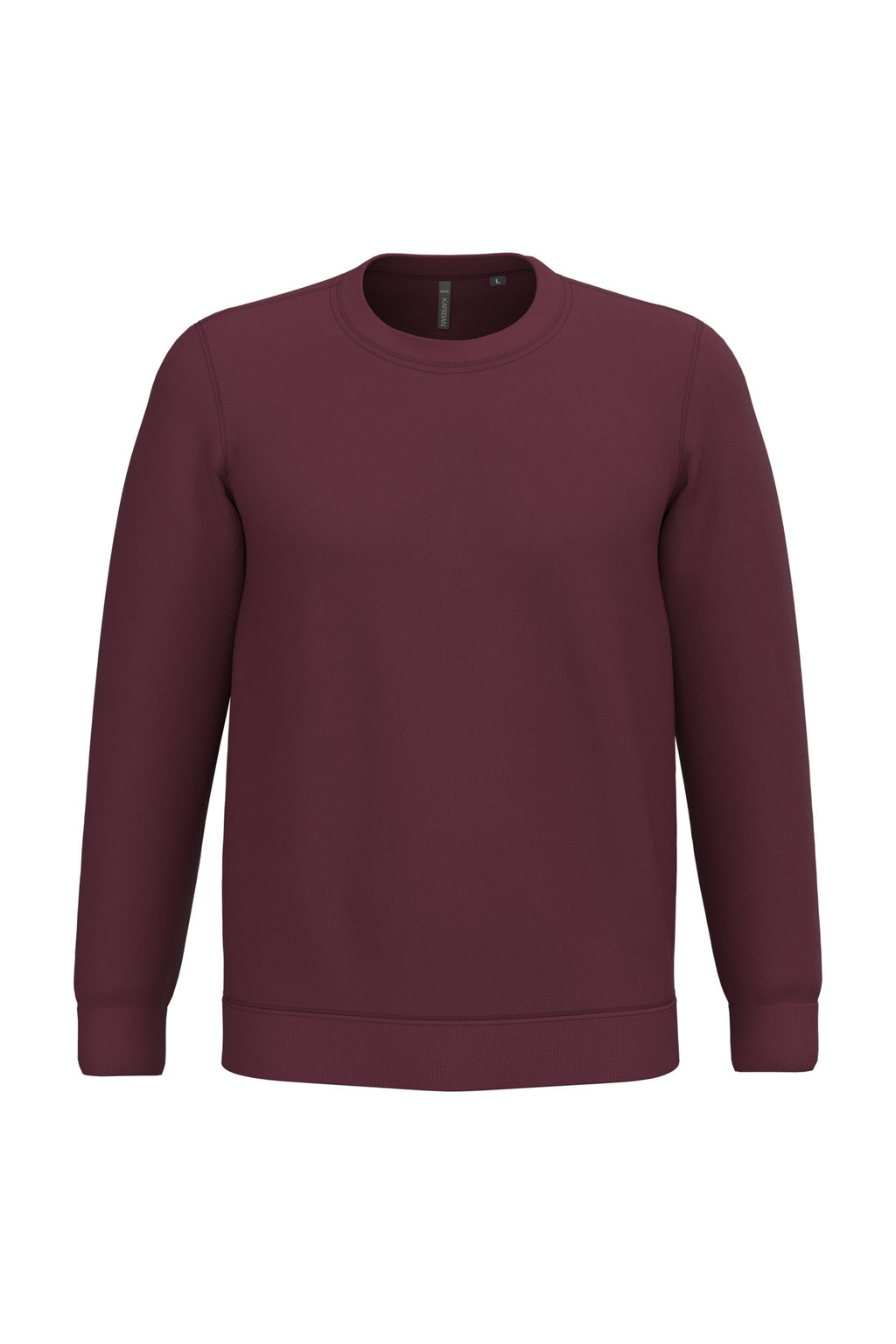Sweat col rond unisexe – molleton coton 280 g – couleur Bordeaux