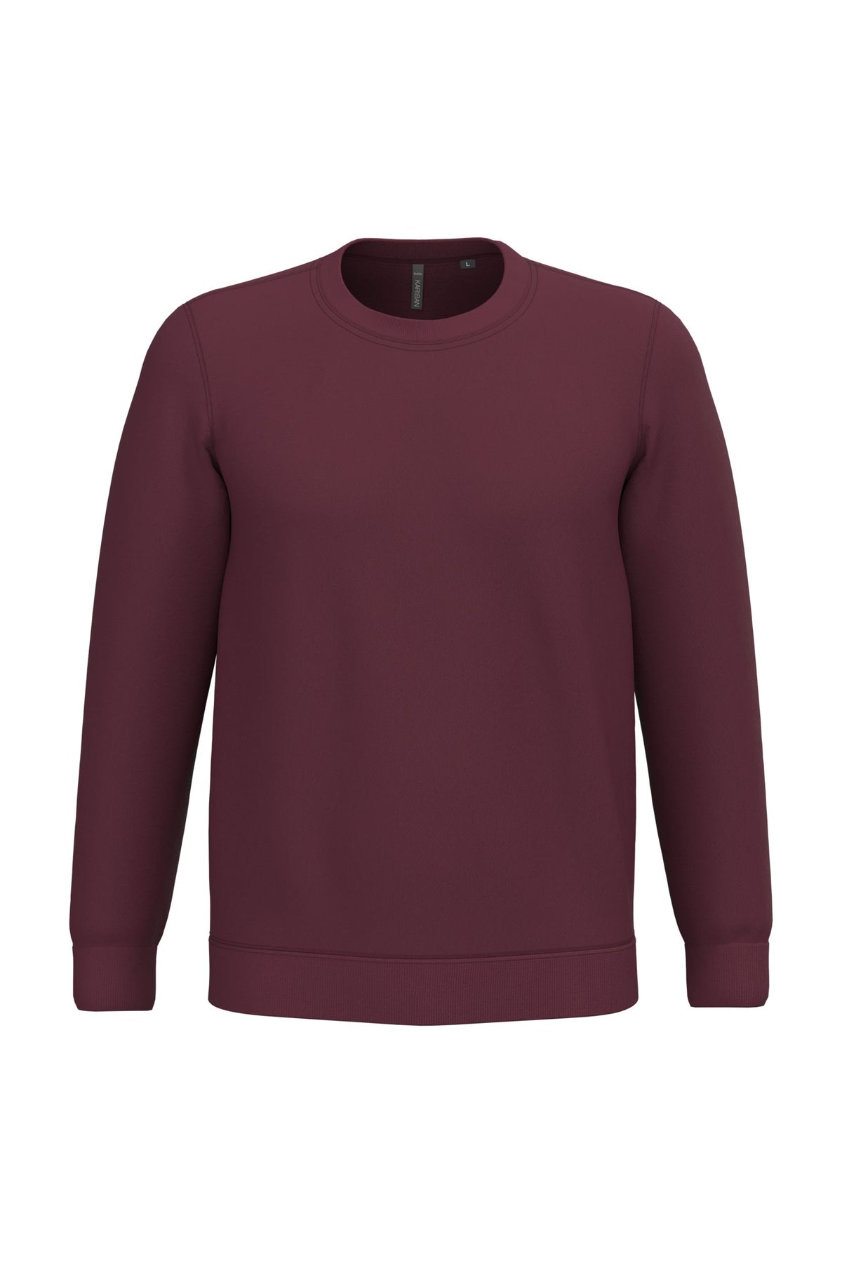 Sweat col rond unisexe – molleton coton 280 g – couleur Bordeaux