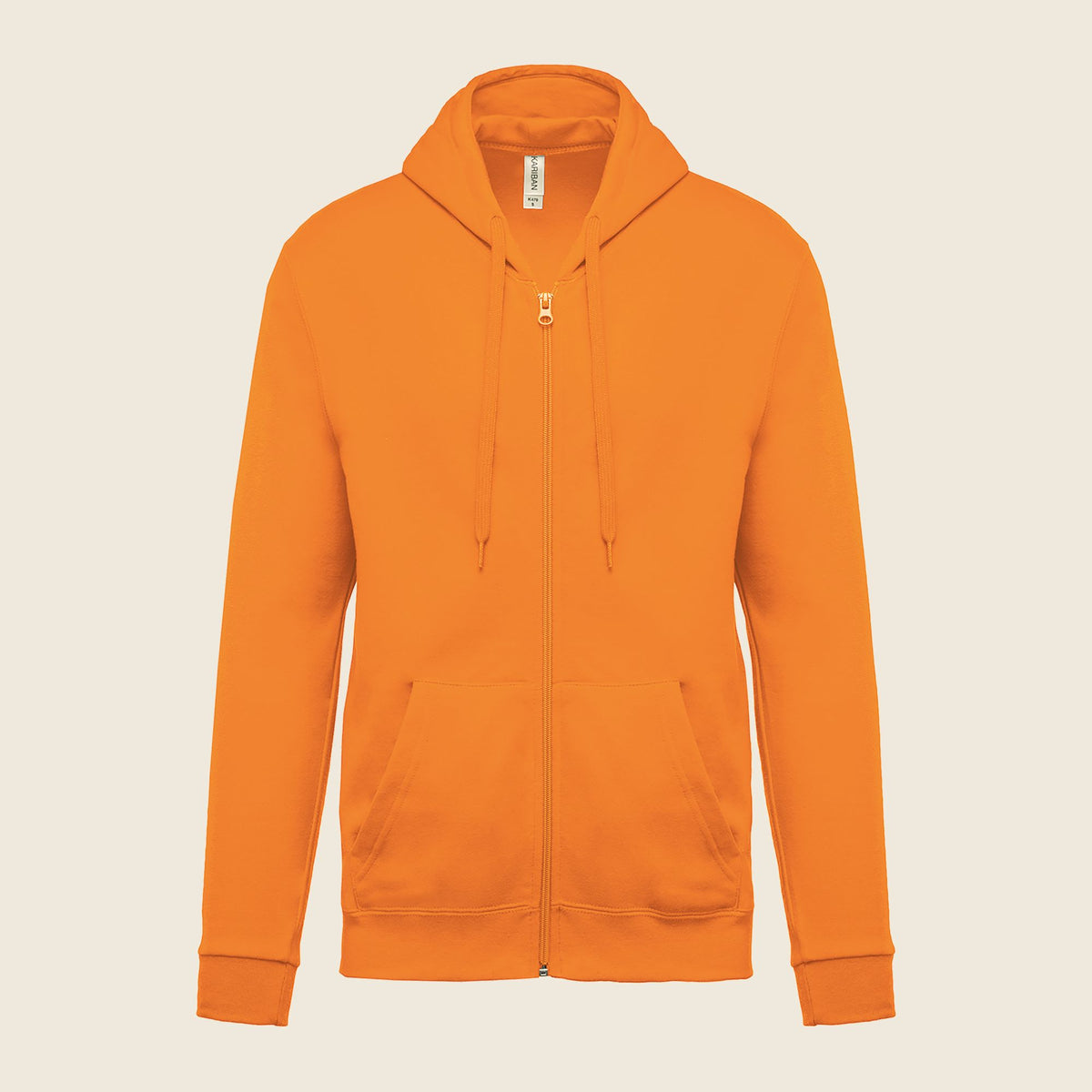 Sweat zippé à capuche unisexe – coton 280 g