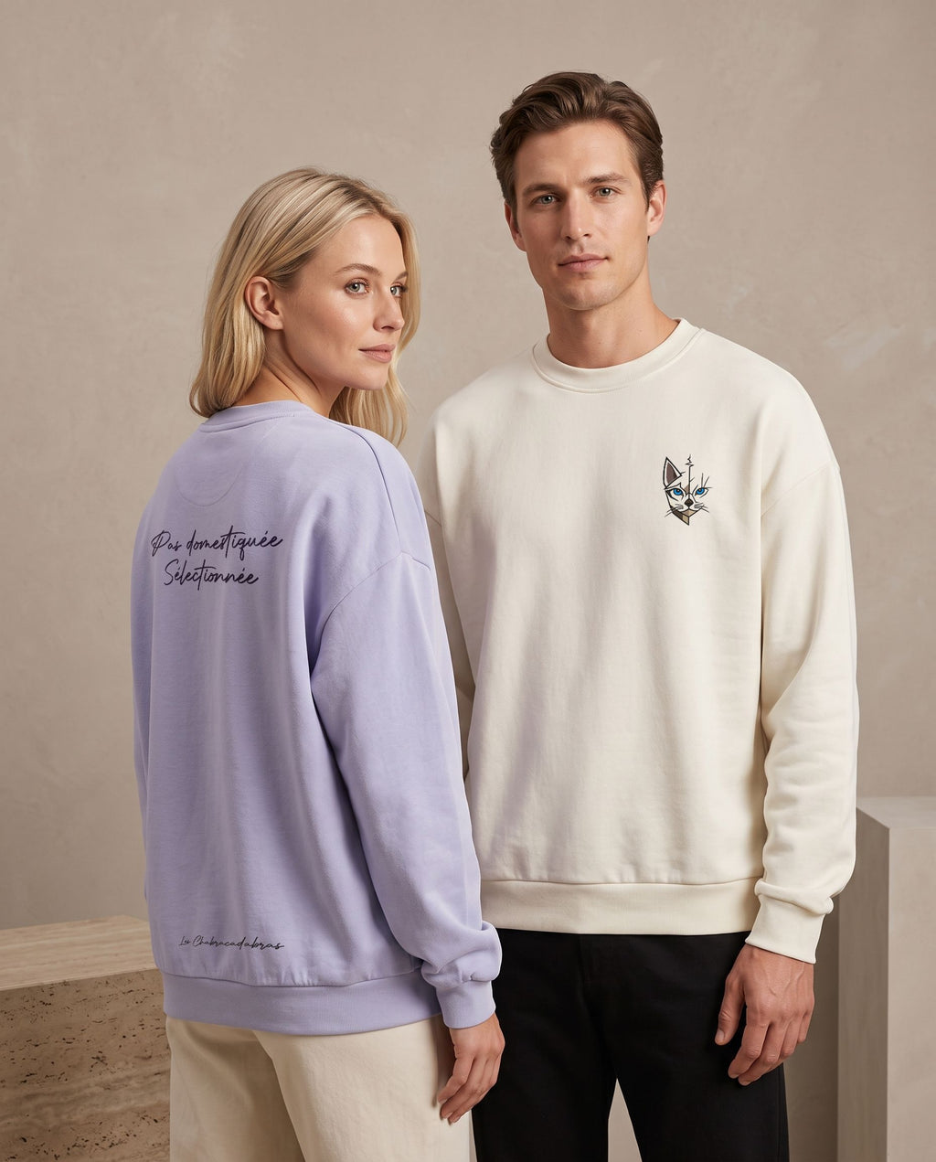 Sweat unisexe oversize – molleton en coton biologique 280 g