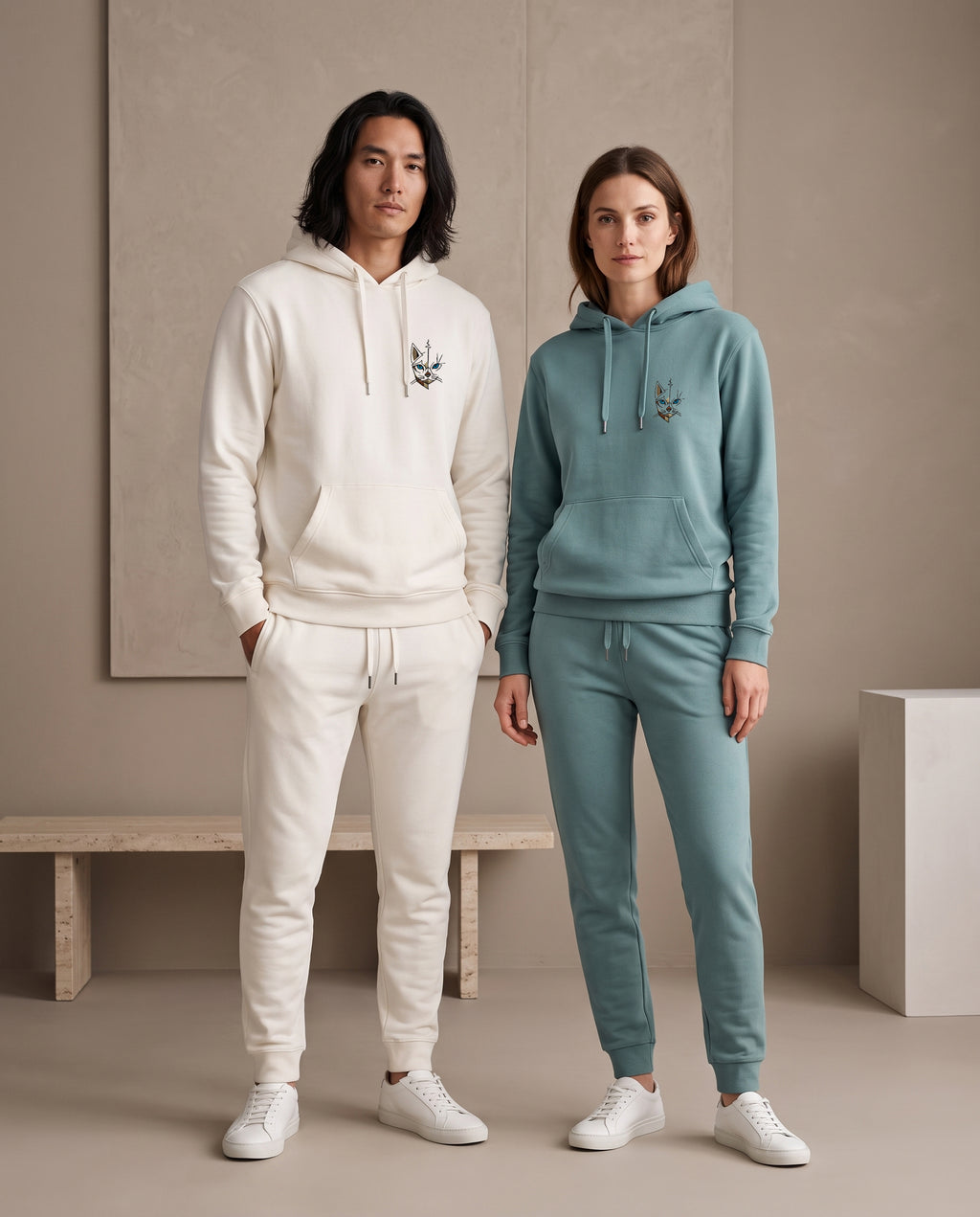 Jogging unisexe en coton bio 280 g – confort streetwear