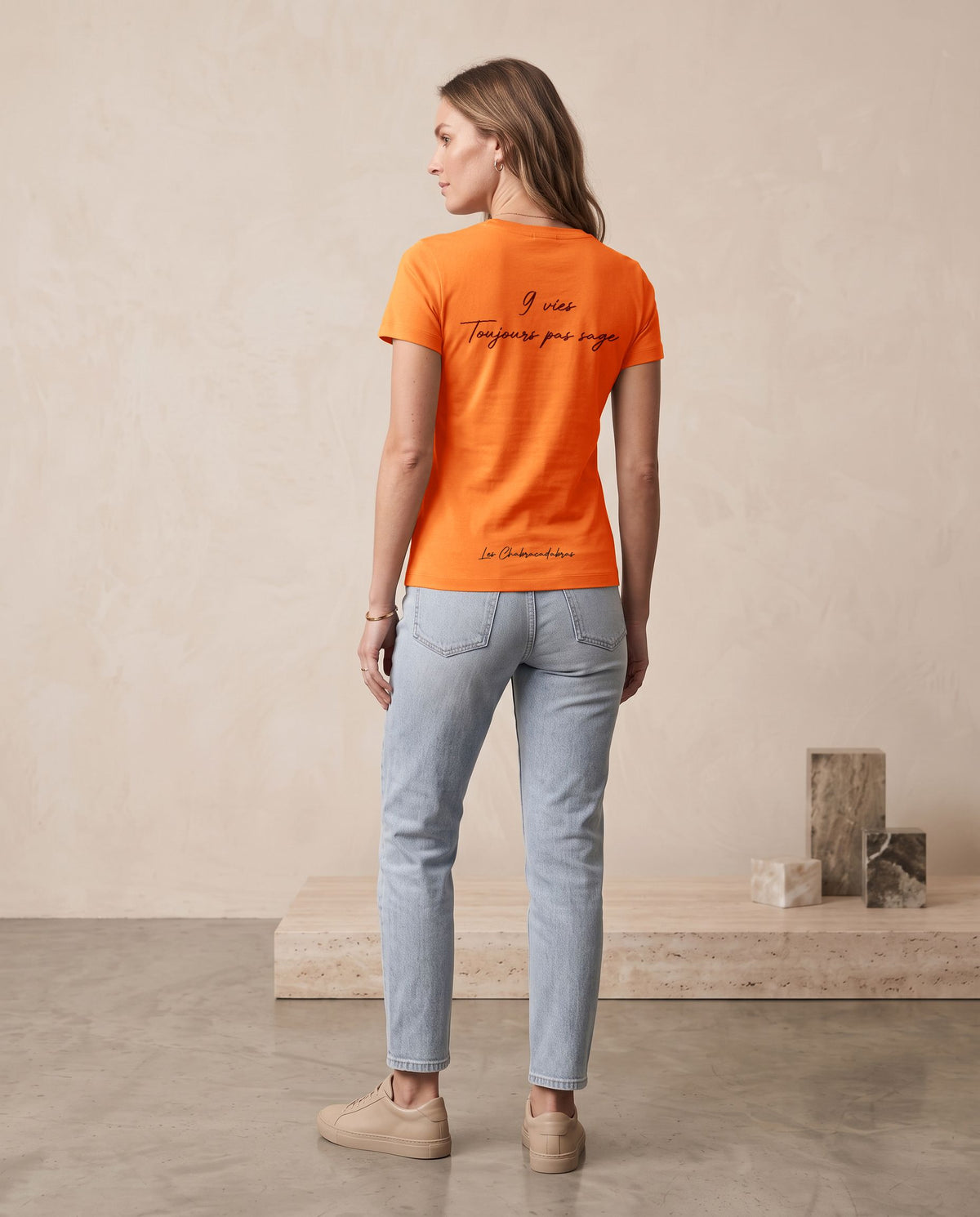 T-shirt femme col rond léger – coton biologique 140 g