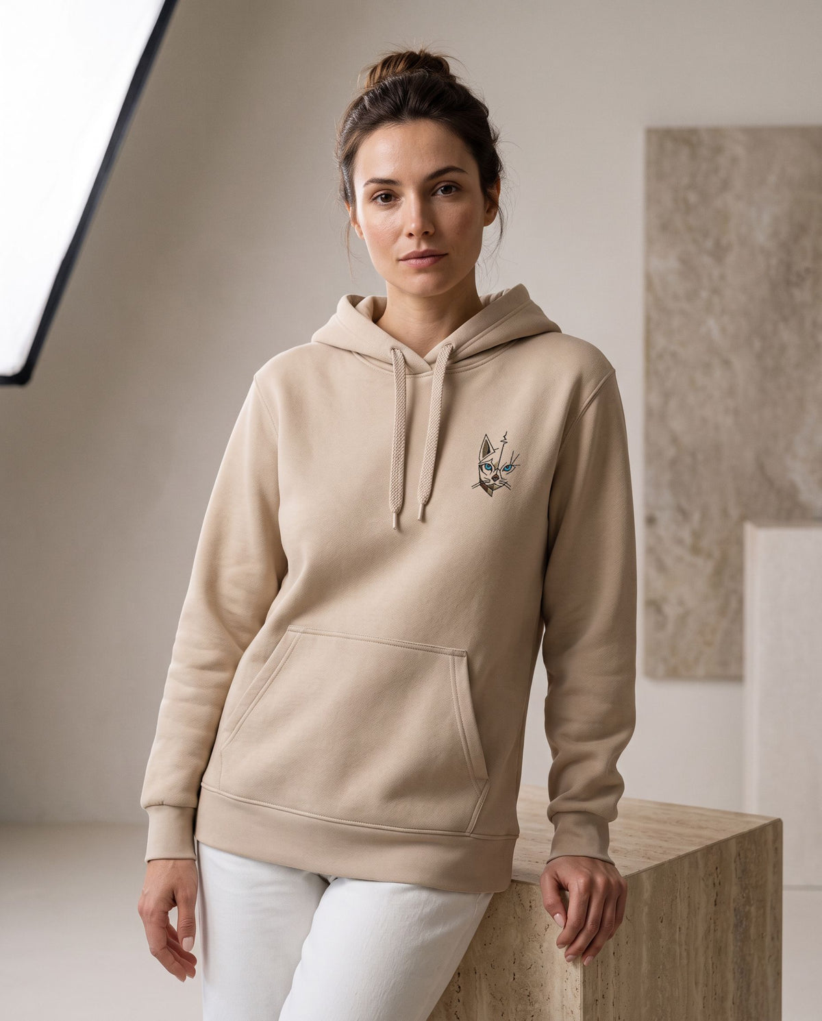 Sweat à capuche femme – coton peigné 280 g