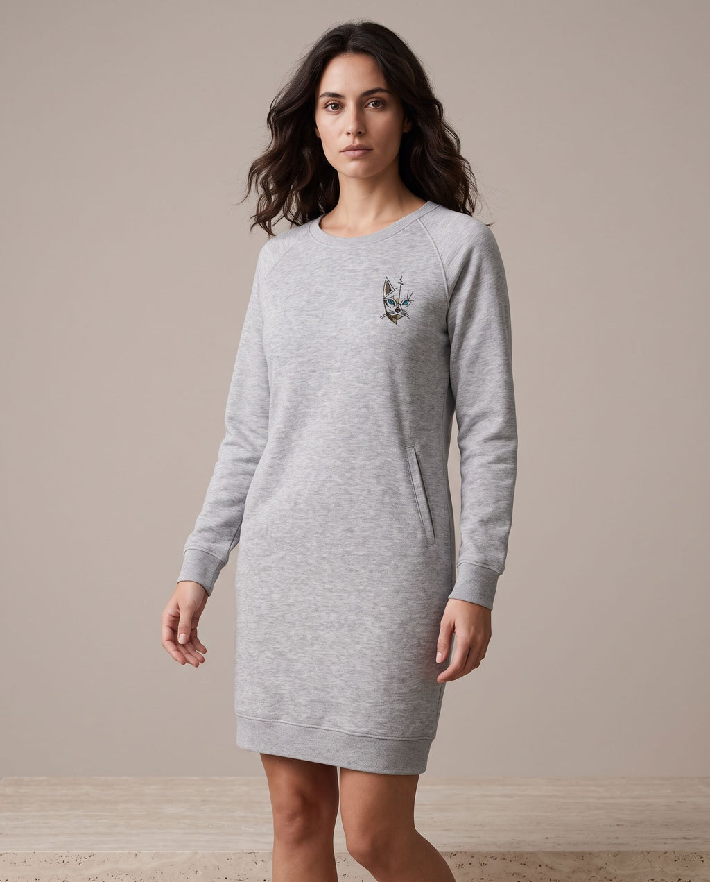 Robe sweat femme ample – molleton coton biologique 270 g