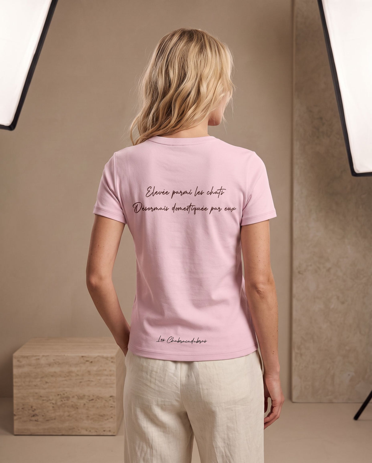 T-shirt femme col rond coupe droite – coton biologique 185 g