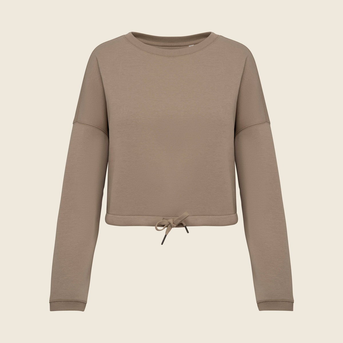 Sweat femme oversize court – coton biologique 280 g