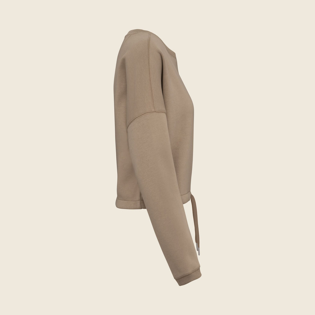 Sweat femme oversize court – coton biologique 280 g